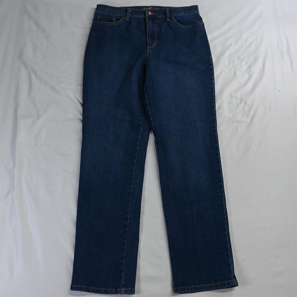 Gloria Vanderbilt 10 Amanda Classic Taper Dark Wash Stretch Denim Womens‎ Jeans - Picture 1 of 7